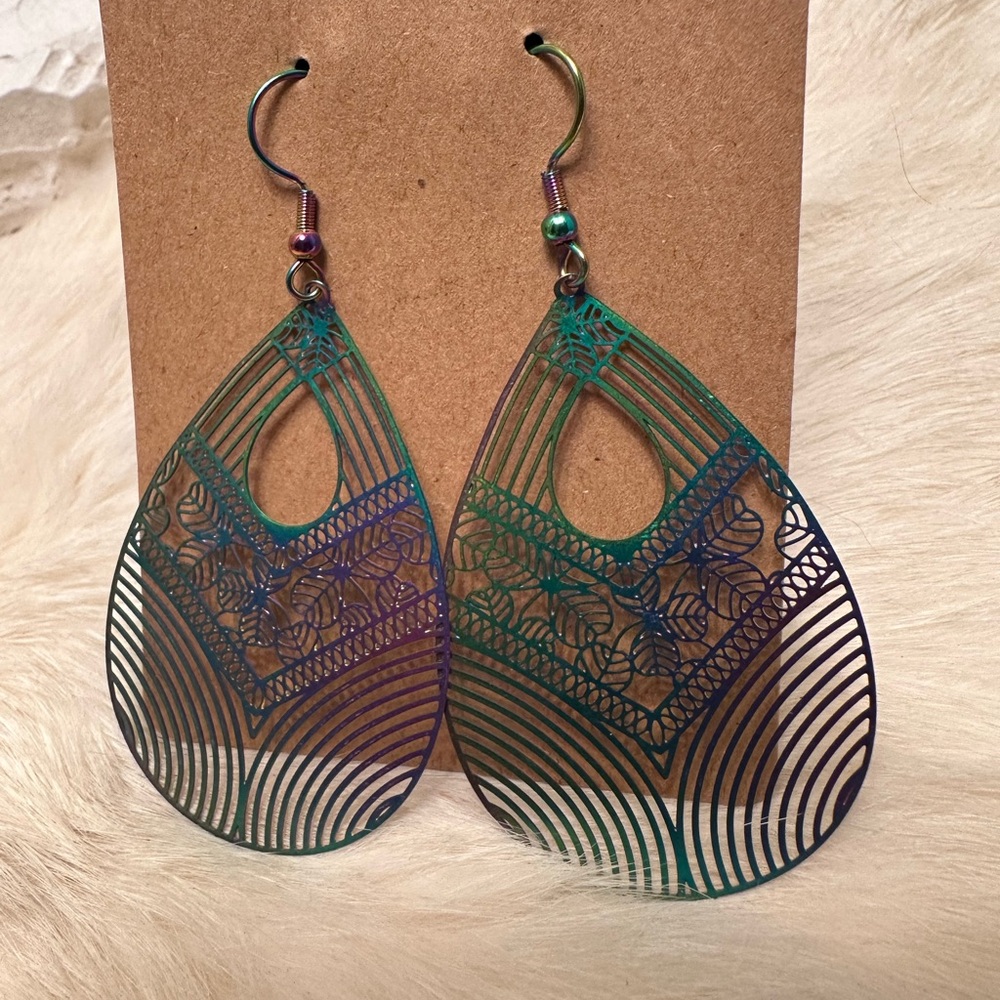 Chic Gradient Teardrop Earrings - Picture 1 of 3
